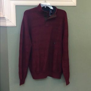 Chaps Men's Classic Fit Twist Button Mock Sweater